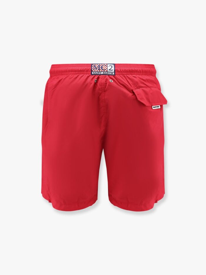 MC2 SAINT BARTH Lighting Pantone Nylon Swim Trunks With Logo Patch