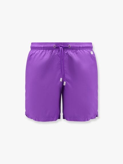 MC2 SAINT BARTH Lighting Pantone Nylon Swim Trunks With Logo Patch