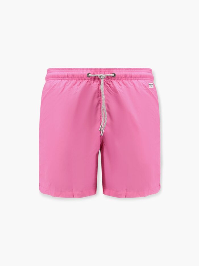 MC2 SAINT BARTH Lighting Pantone Nylon Swim Trunks With Logo Patch
