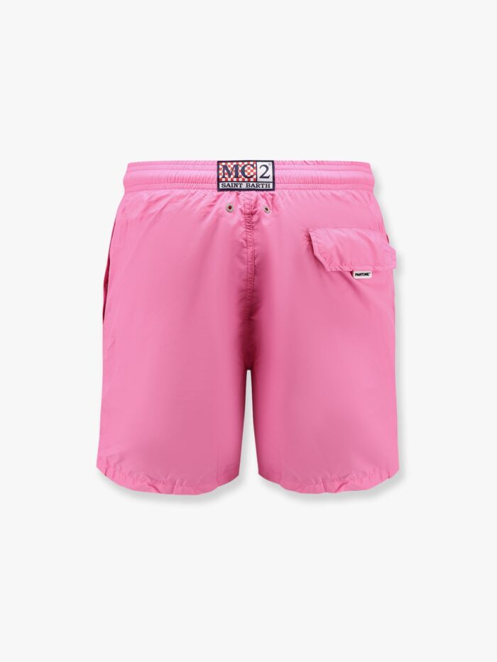 MC2 SAINT BARTH Lighting Pantone Nylon Swim Trunks With Logo Patch