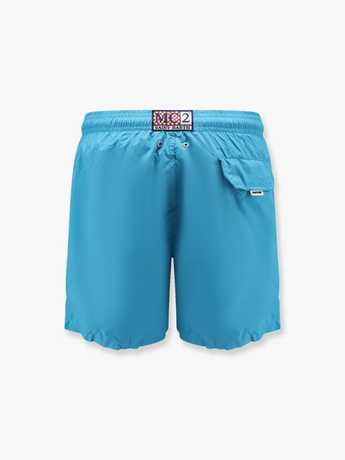 MC2 SAINT BARTH Lighting Pantone Polyester Swim Trunks With Logo Patch