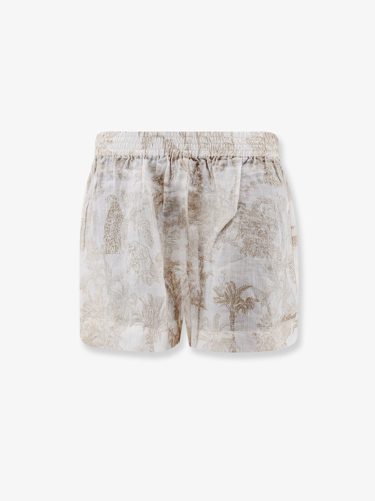 MC2 SAINT BARTH Maeve Ramie Shorts With Floral Motif