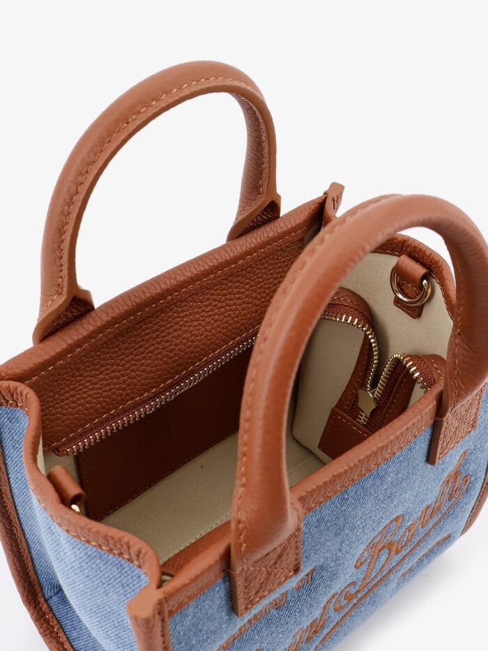 MC2 SAINT BARTH Mini Vanity Bag Denim Crossbody Bag