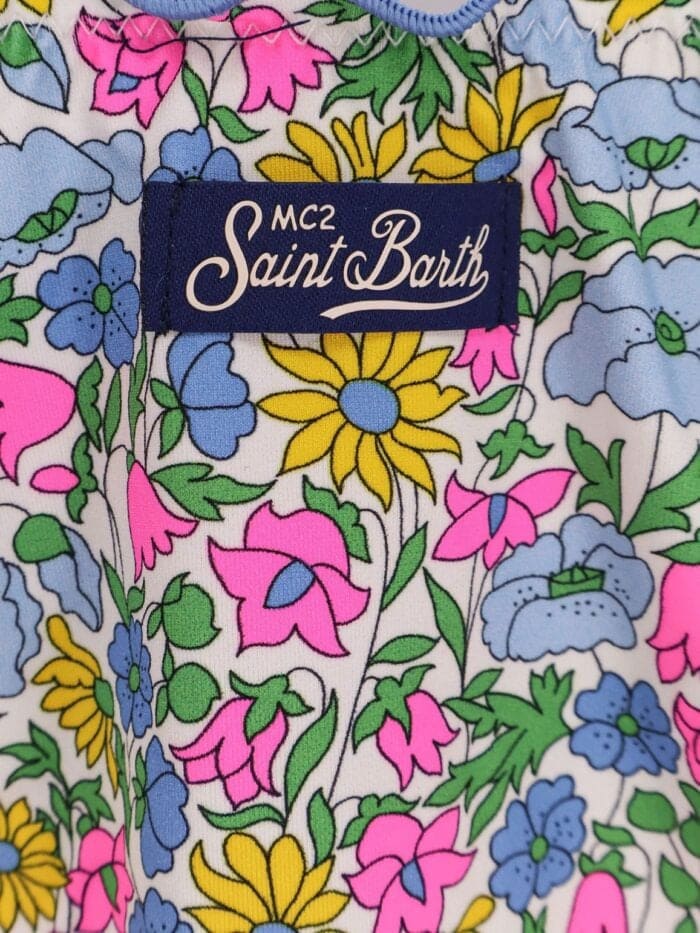 MC2 SAINT BARTH Moon Bikini Slip With Poppy And Daisy Print