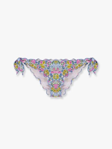 MC2 SAINT BARTH Moon Bikini Slip With Poppy And Daisy Print