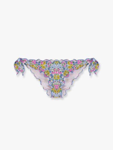 MC2 SAINT BARTH Moon Bikini Slip With Poppy And Daisy Print