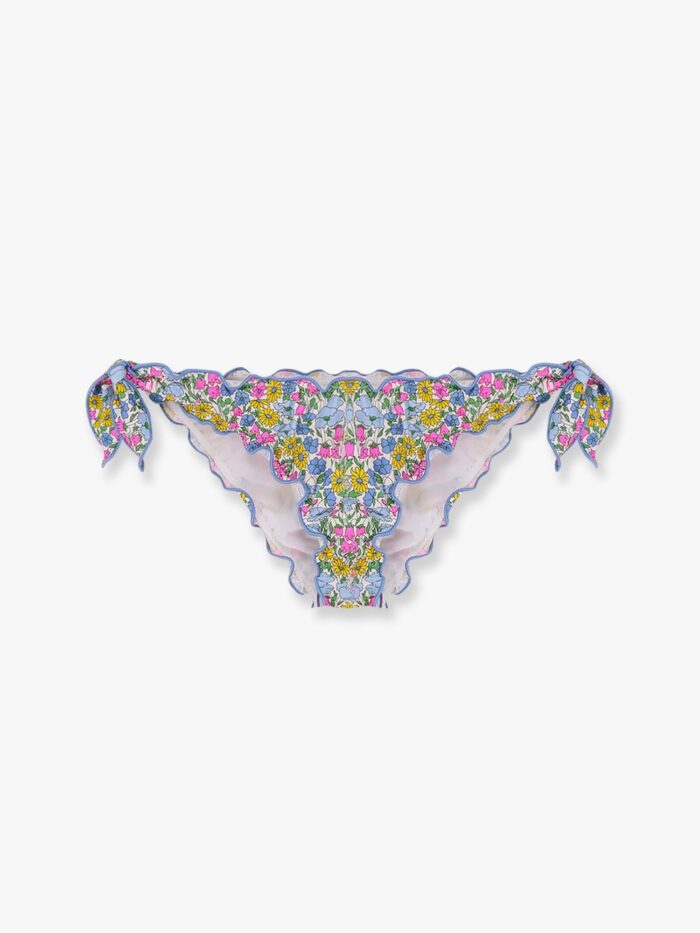 MC2 SAINT BARTH Moon Bikini Slip With Poppy And Daisy Print