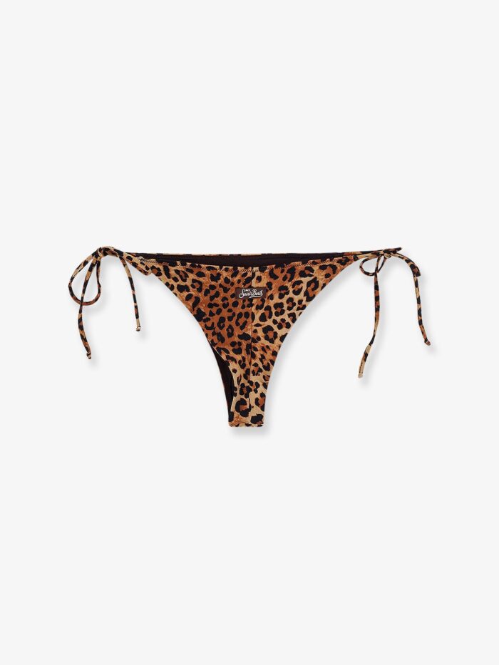 MC2 SAINT BARTH Nylon Bikini Bottoms With Animal Print