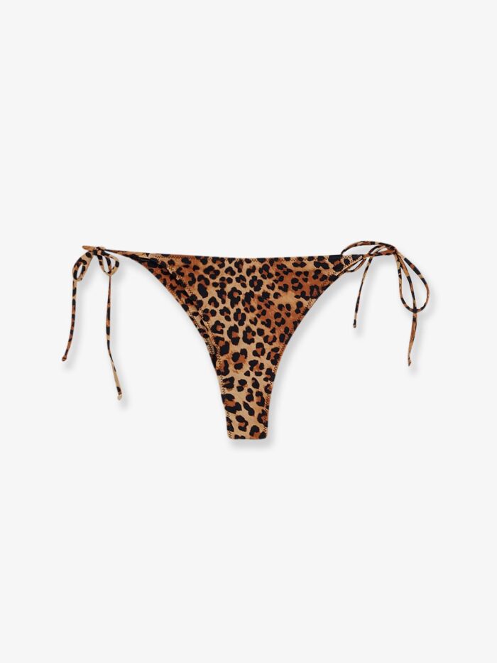MC2 SAINT BARTH Nylon Bikini Bottoms With Animal Print