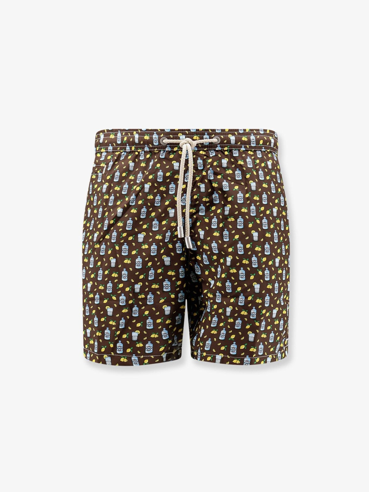 MC2 SAINT BARTH Nylon Swim Shorts With All-over Micro Pattern
