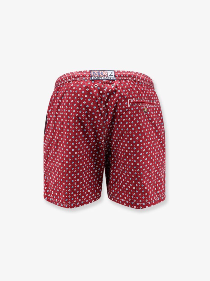 MC2 SAINT BARTH Nylon Swim Shorts With All-over Micro Pattern