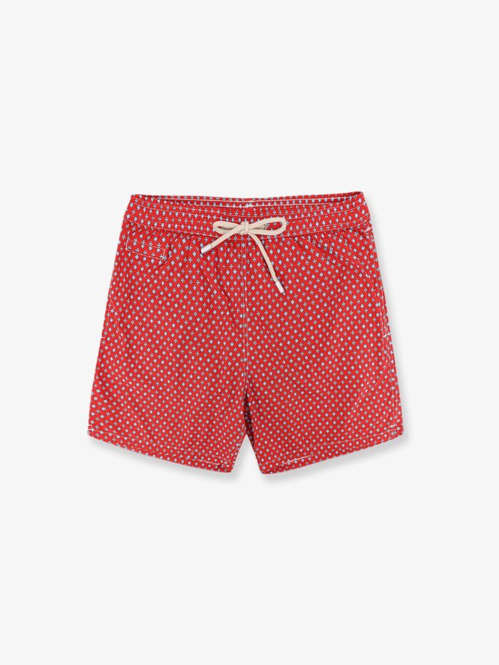 MC2 SAINT BARTH Nylon Swim Shorts With All-over Micro Pattern
