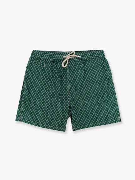 MC2 SAINT BARTH Nylon Swim Shorts With All-over Micro Pattern