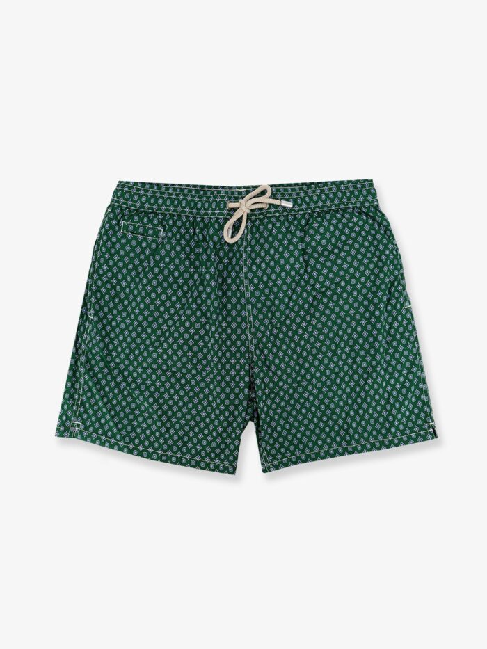 MC2 SAINT BARTH Nylon Swim Shorts With All-over Micro Pattern