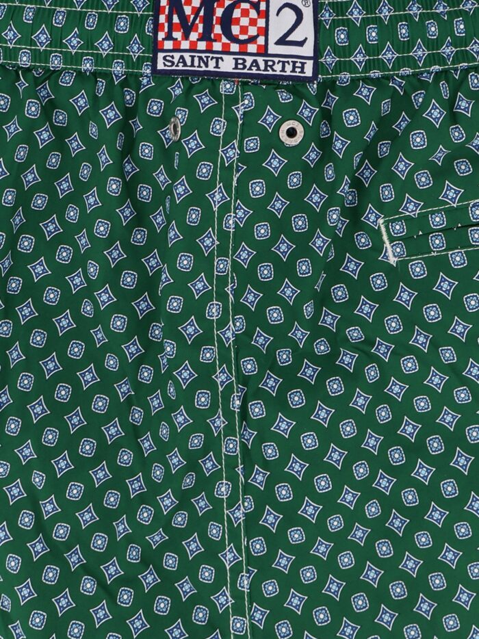 MC2 SAINT BARTH Nylon Swim Shorts With All-over Micro Pattern
