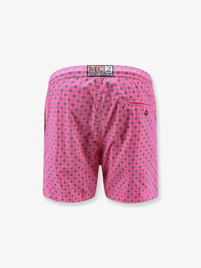 MC2 SAINT BARTH Nylon Swim Shorts With An All-over Micro Pattern