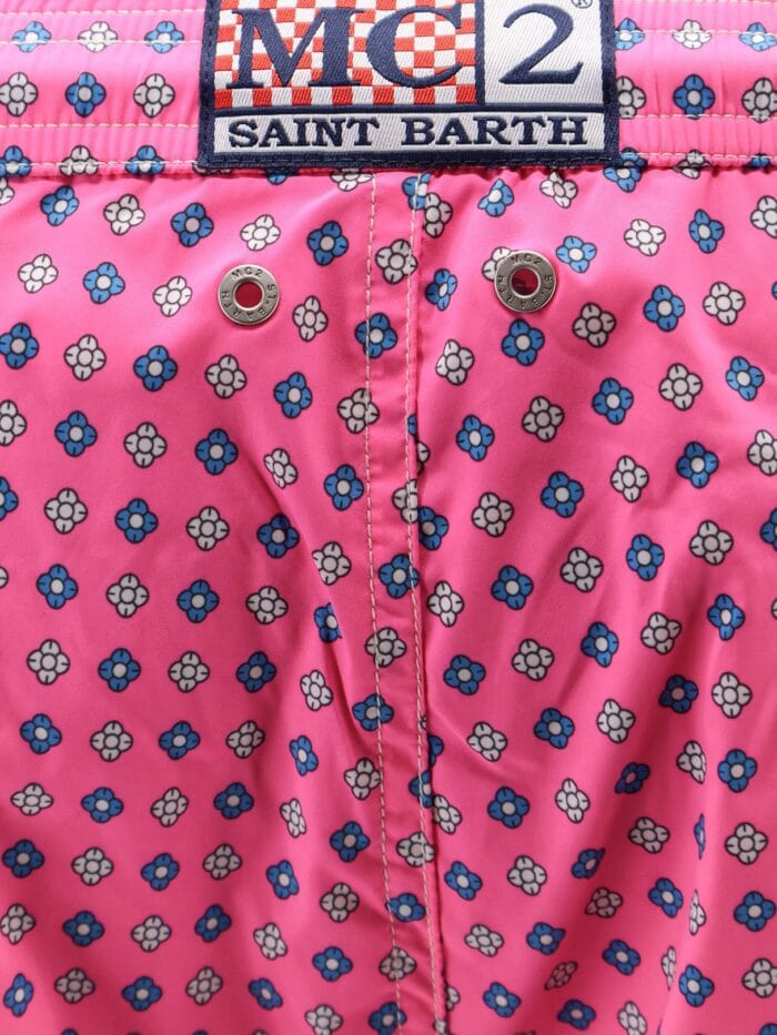 MC2 SAINT BARTH Nylon Swim Shorts With An All-over Micro Pattern