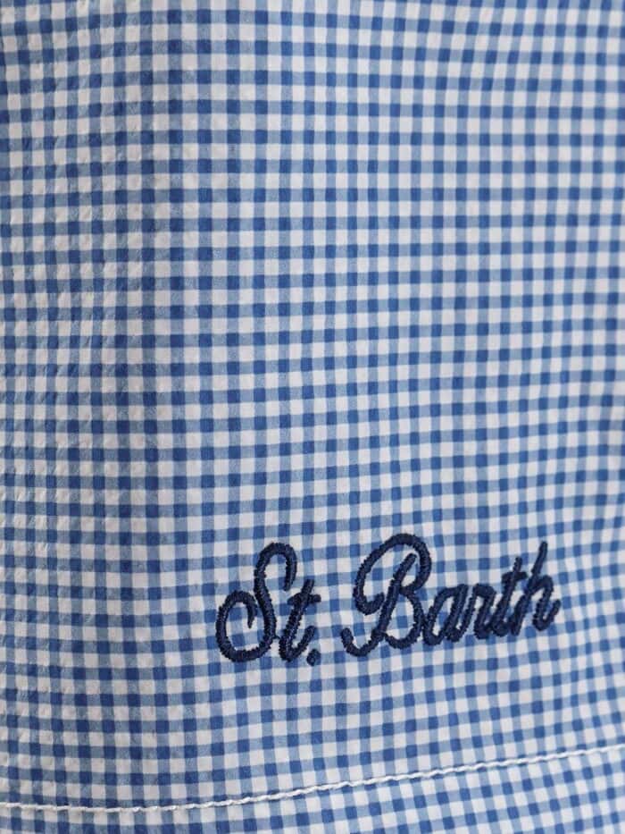 MC2 SAINT BARTH Nylon Swim Shorts With Micro Pattern