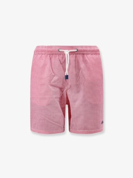 MC2 SAINT BARTH Patmos Nylon Swim Trunks With Vichy Pattern