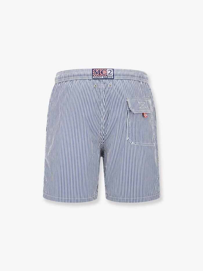 MC2 SAINT BARTH Patmos Swim Trunks With Striped Motif