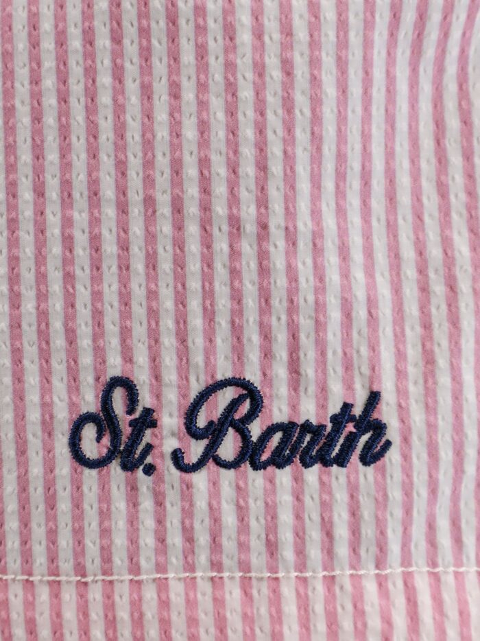 MC2 SAINT BARTH Patmos Swim Trunks With Striped Motif