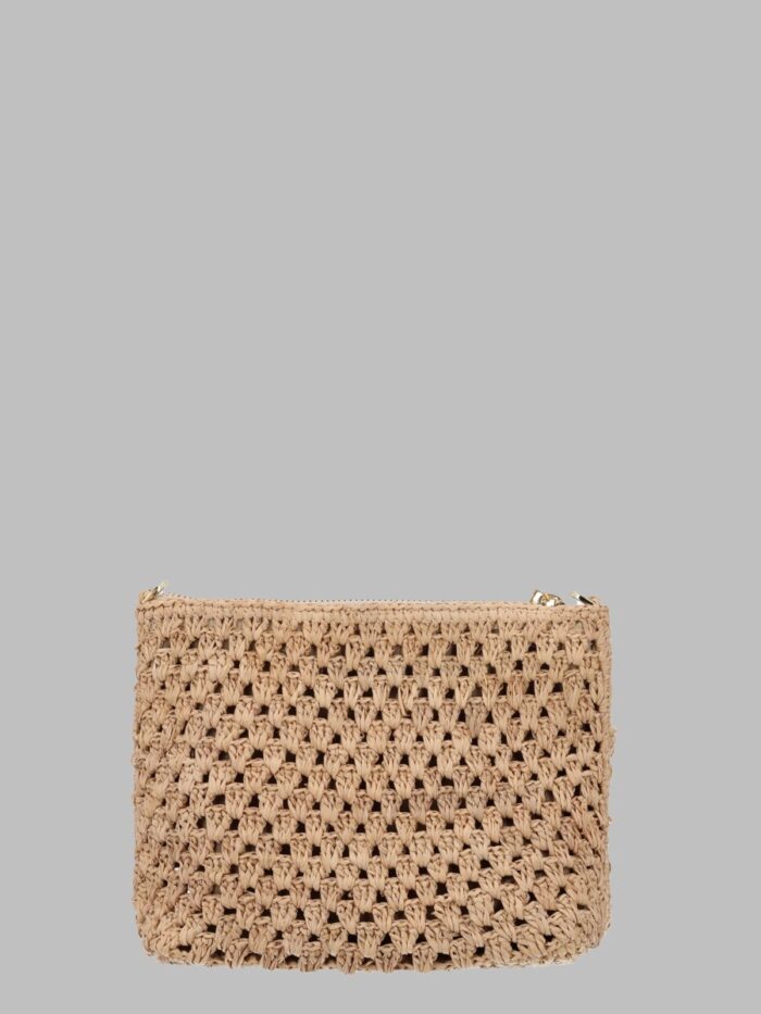 MC2 SAINT BARTH POCHETTE IN RAFFIA CON LOGO