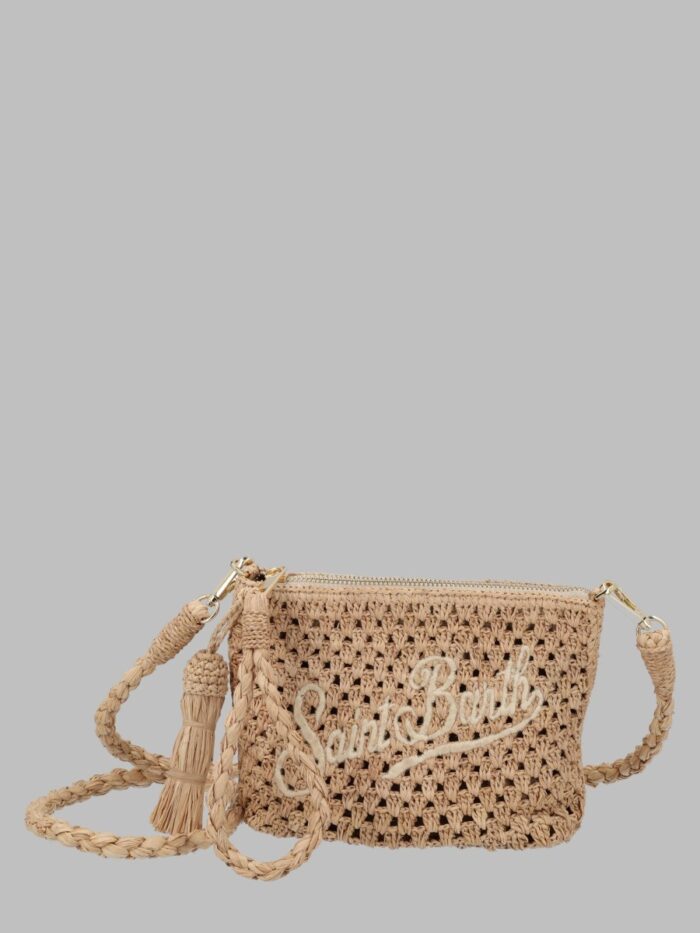 mc2 saint barth pochette in raffia con logo MC2 SAINT BARTH POCHETTE IN RAFFIA CON LOGO