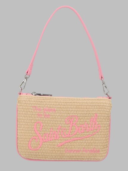 MC2 SAINT BARTH POCHETTE "PARISIENNE" MINI EFFETTO PAGLIA