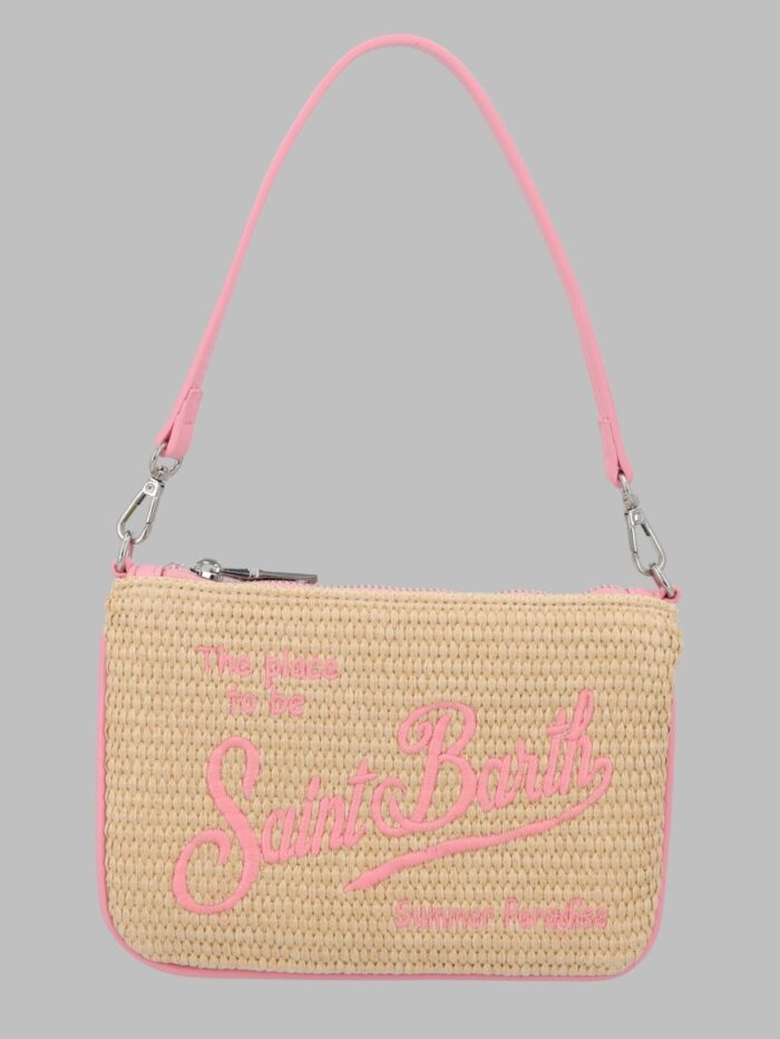 mc2 saint barth pochette "parisienne" mini effetto paglia MC2 SAINT BARTH POCHETTE "PARISIENNE" MINI EFFETTO PAGLIA