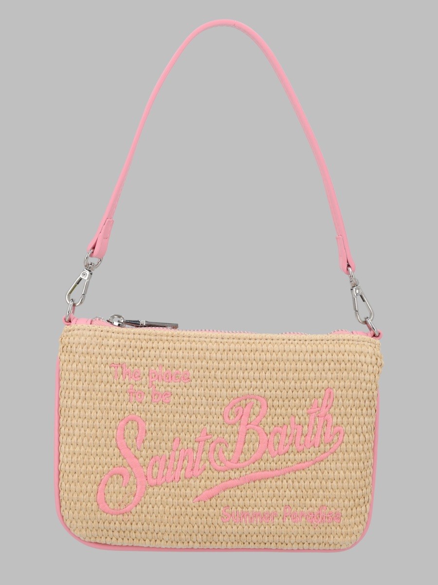 MC2 SAINT BARTH POCHETTE "PARISIENNE" MINI EFFETTO PAGLIA