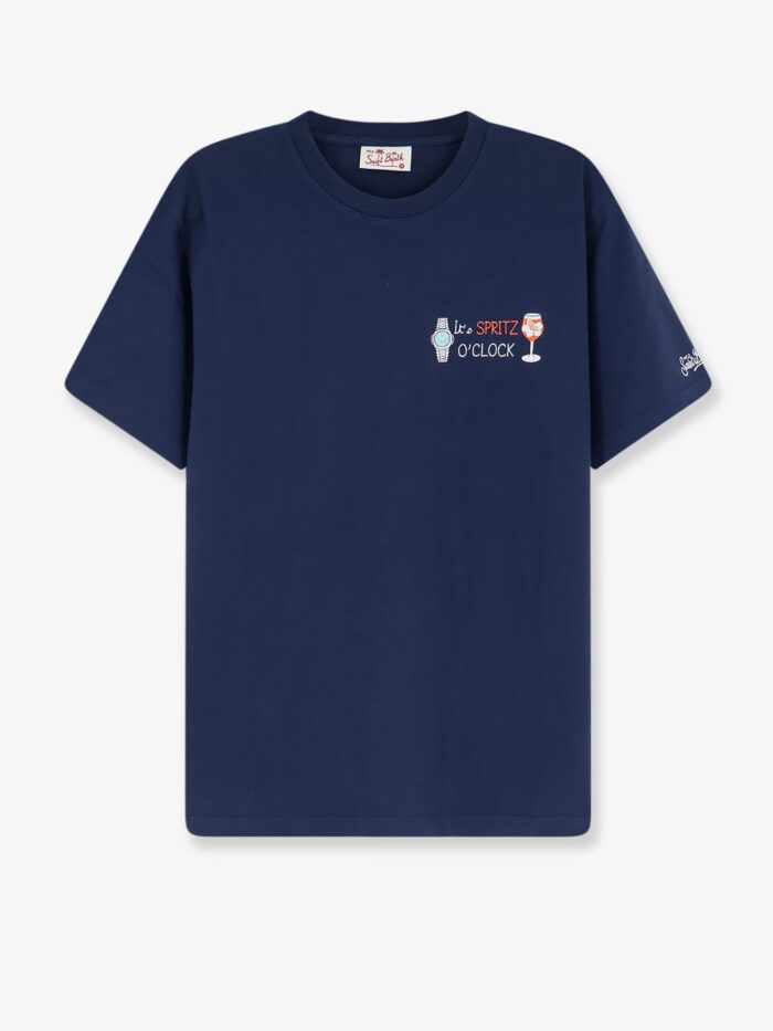 MC2 SAINT BARTH Portofino Cotton T-shirt With Embroidered Logo On The Front