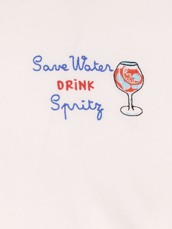 MC2 SAINT BARTH Portofino T-shirt With Save Water Drink Spritz Embroidery