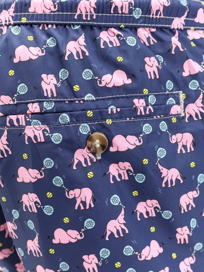 MC2 SAINT BARTH Recycled Nylon Swim Trunk With Padel Elephant Print