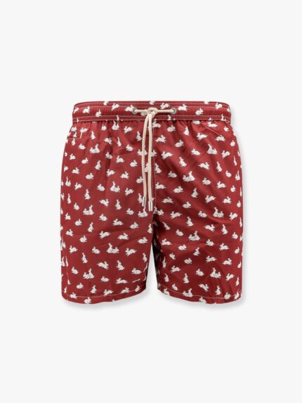 MC2 SAINT BARTH Recycled Nylon Swim Trunks With Bunny Hop Print