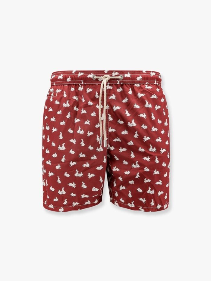 MC2 SAINT BARTH Recycled Nylon Swim Trunks With Bunny Hop Print
