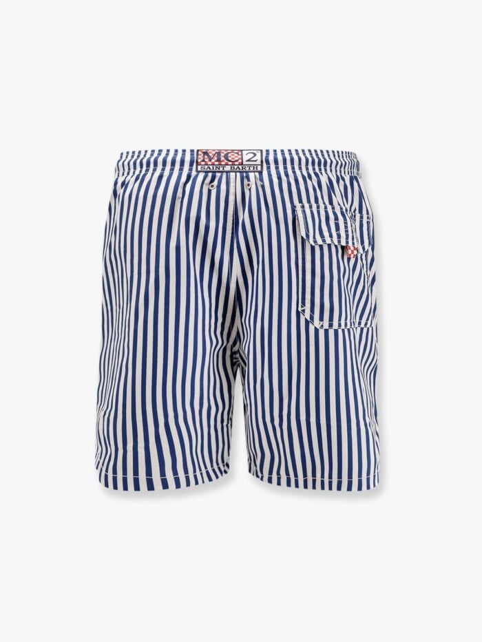MC2 SAINT BARTH Recycled Nylon Swim Trunks With Gustavia Stripes