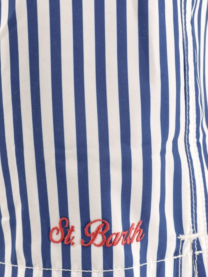 MC2 SAINT BARTH Recycled Nylon Swim Trunks With Gustavia Stripes