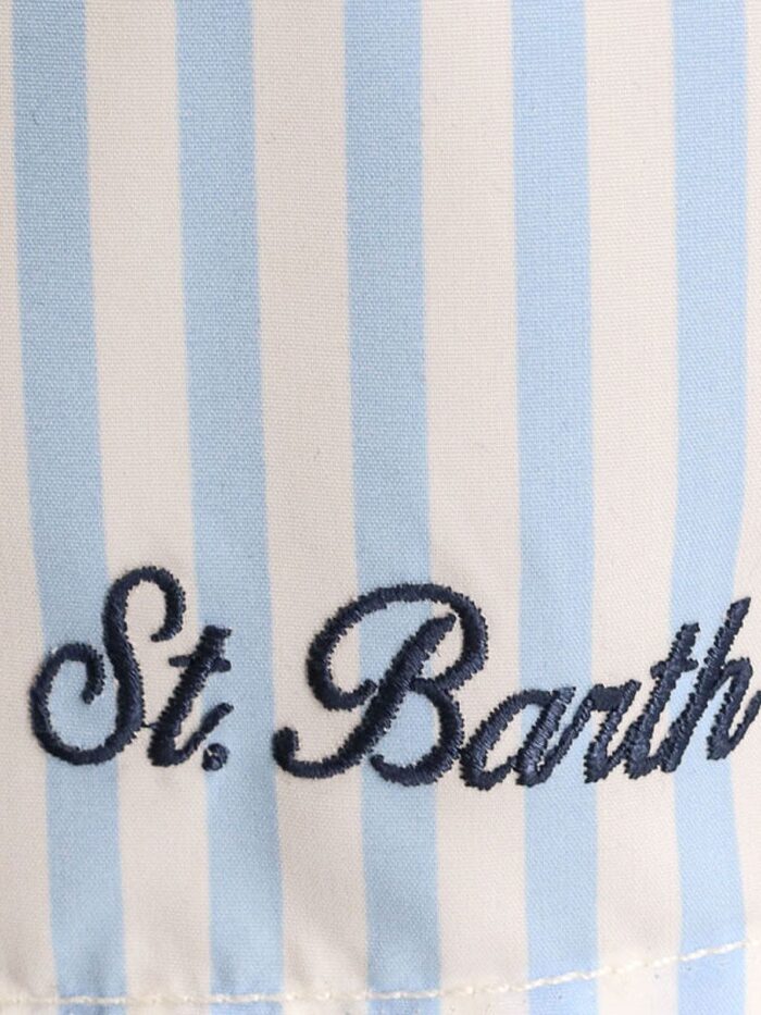 MC2 SAINT BARTH Recycled Nylon Swim Trunks With Gustavia Stripes Print