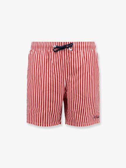 MC2 SAINT BARTH Recycled Nylon Swim Trunks With Gustavia Stripes Print