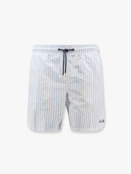 MC2 SAINT BARTH Recycled Nylon Swim Trunks With Gustavia Stripes Print