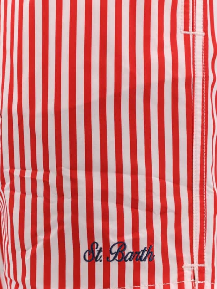MC2 SAINT BARTH Recycled Nylon Swim Trunks With Gustavia Stripes Print