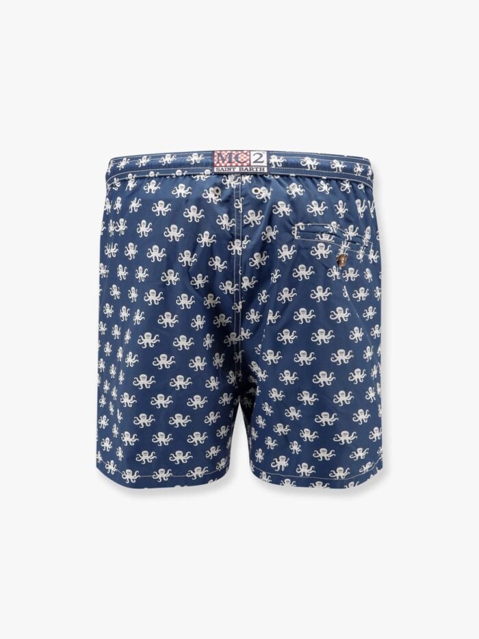 MC2 SAINT BARTH Recycled Nylon Swim Trunks With Polpo Gang Print