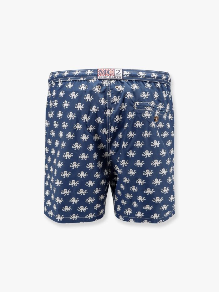MC2 SAINT BARTH Recycled Nylon Swim Trunks With Polpo Gang Print