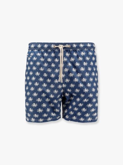 MC2 SAINT BARTH Recycled Nylon Swim Trunks With Polpo Gang Print
