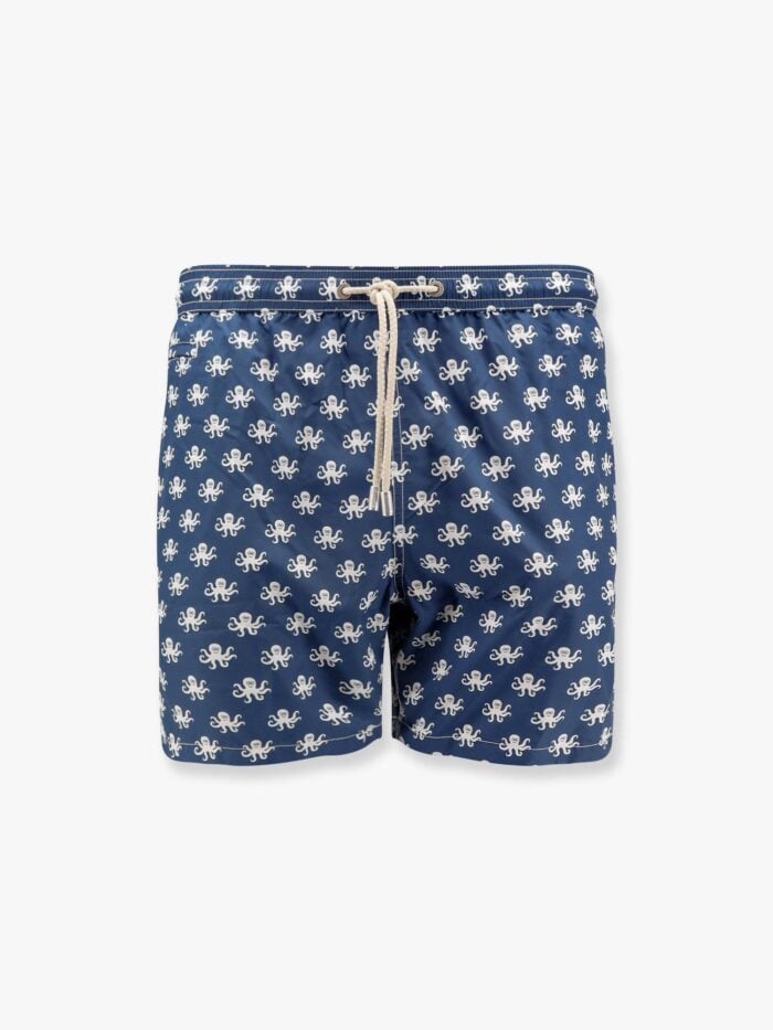 MC2 SAINT BARTH Recycled Nylon Swim Trunks With Polpo Gang Print