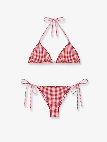 MC2 SAINT BARTH Sagitami Nylon Bikini With Vichy Pattern