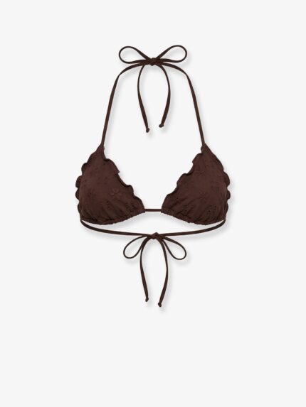 MC2 SAINT BARTH Sagittarius Bikini Top With All-over Embroidery