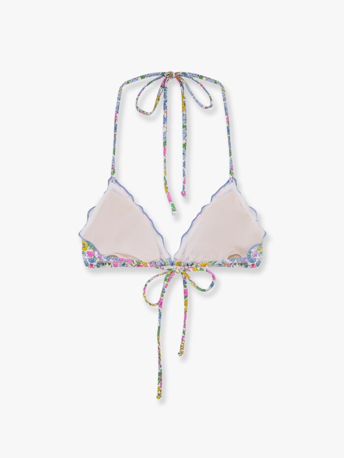 MC2 SAINT BARTH Sagittarius Bikini Top With Poppy And Daisy Print