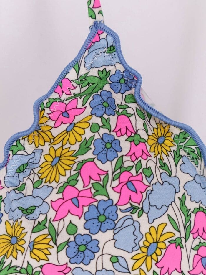 MC2 SAINT BARTH Sagittarius Bikini Top With Poppy And Daisy Print