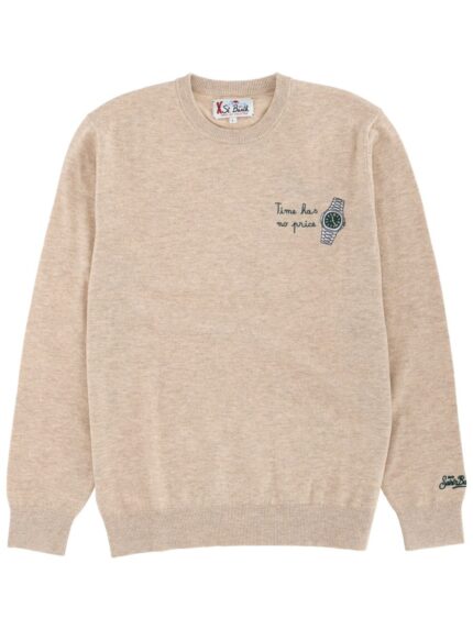 MC2 SAINT BARTH SWEATER WITH EMBROIDERY